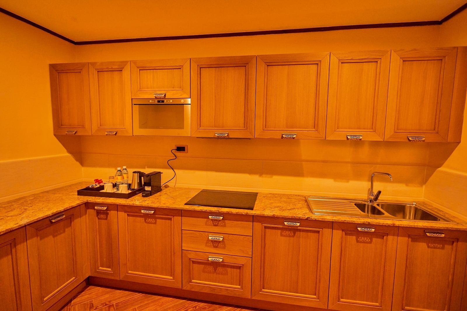Kitchen area in the Presidential Suite at Goma Serena Hotel