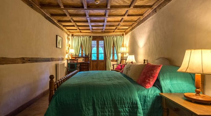 Interior of the bedroom in Royal Suite at Serena Khaplu Palace
