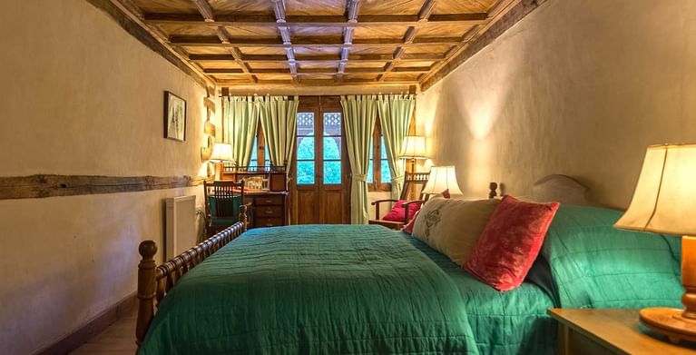 Interior of the bedroom in Royal Suite at Serena Khaplu Palace