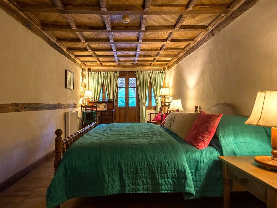 Interior of the bedroom in Royal Suite at Serena Khaplu Palace