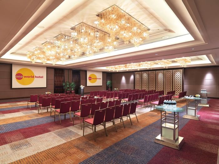 Conference-style chair set up in Maple Cypress, event space in petaling jaya at One World Hotel