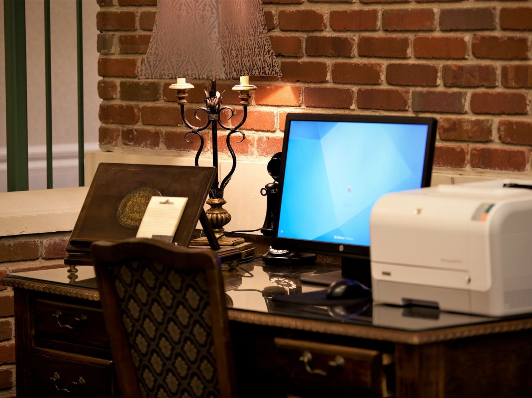 Front desk & the concierge desk at Hotel at Old Town Wichita