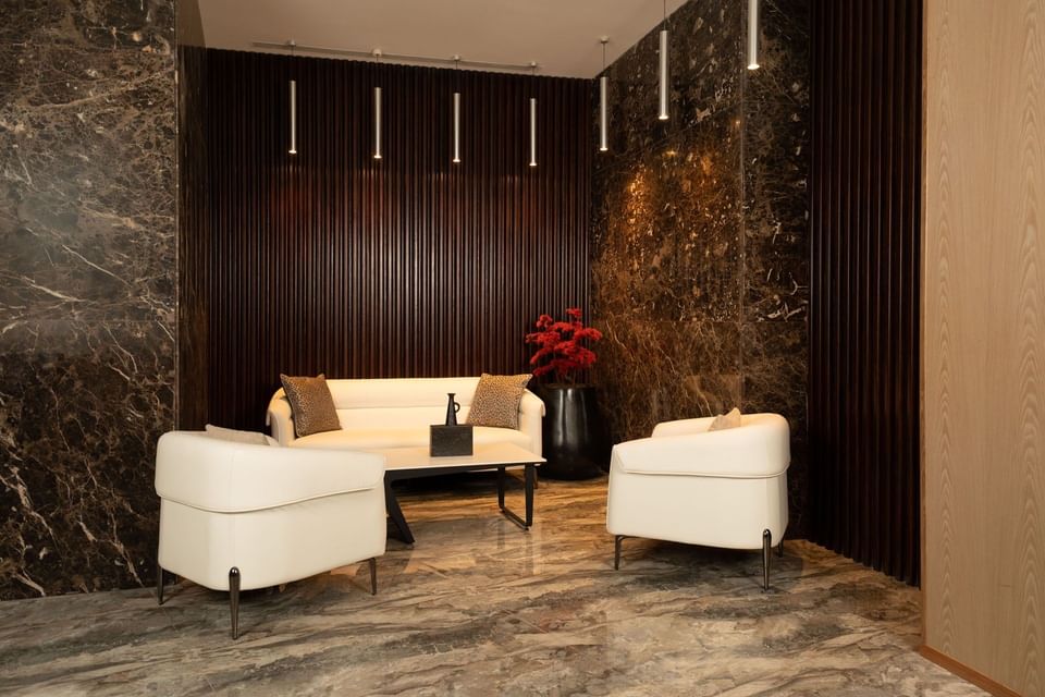 Seating area at World Heart Hotel Baghdad