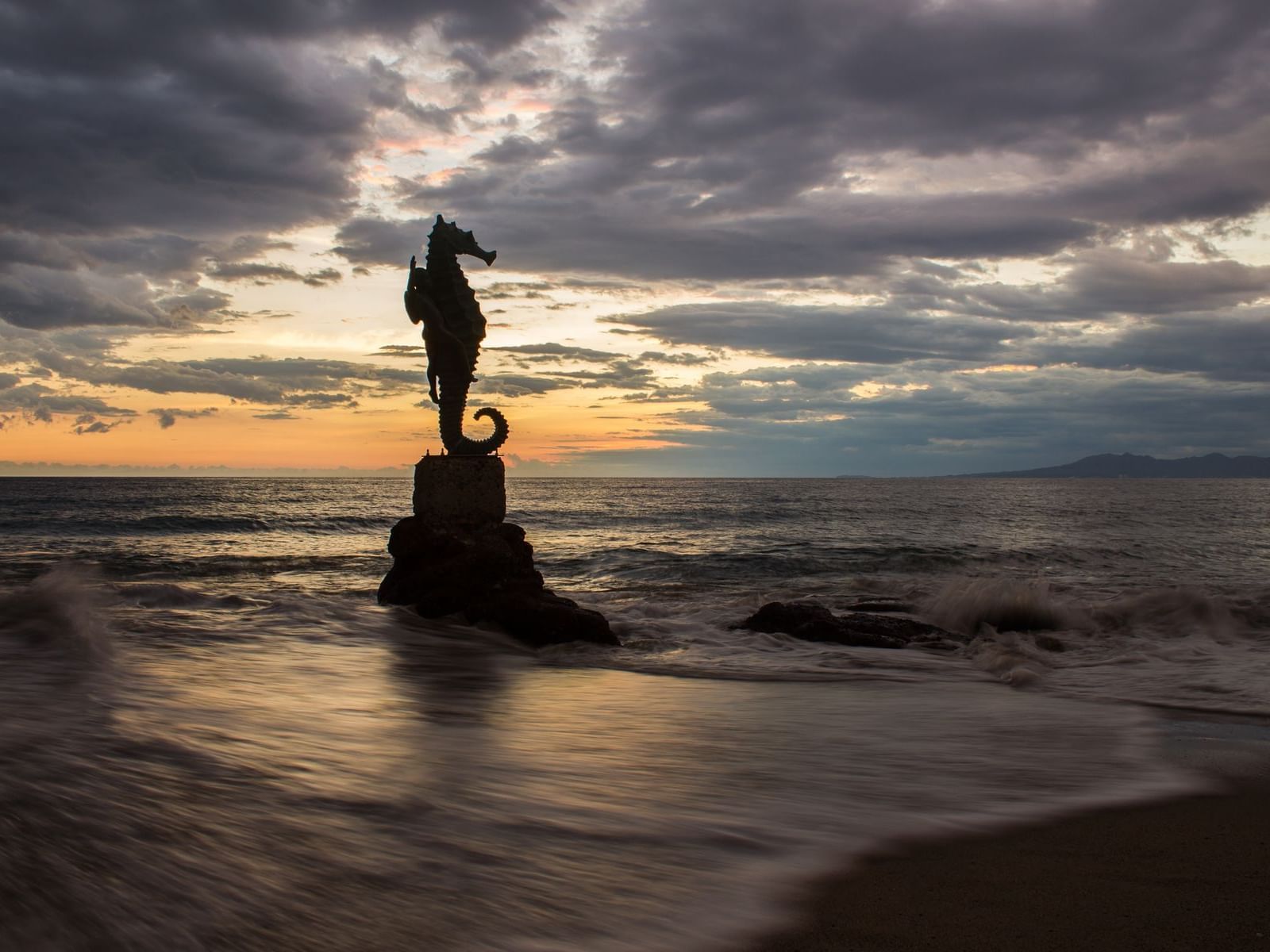 Estatua de caballito de mar