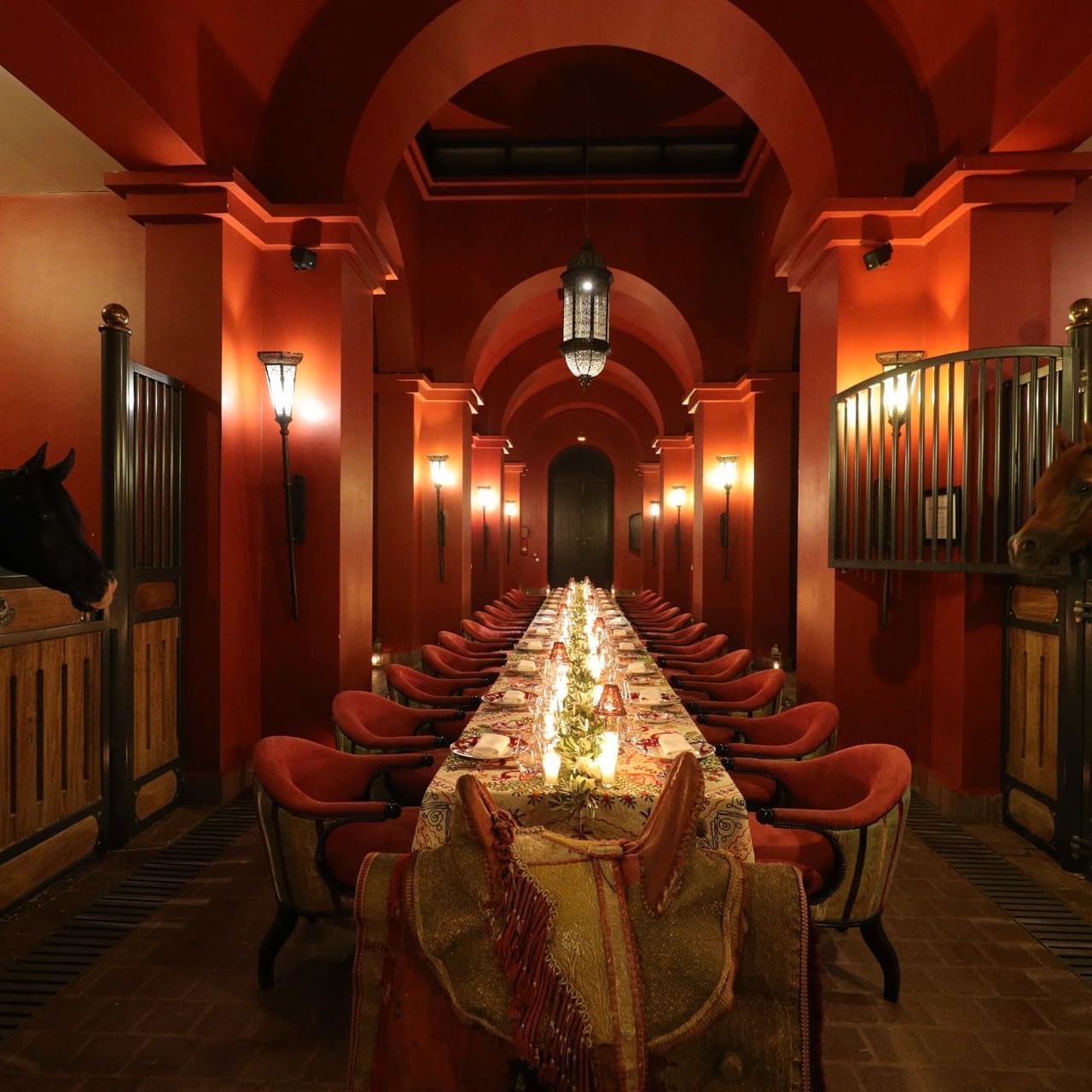 Arranged table in Signature Dinner at Stable, Selman Marrakech