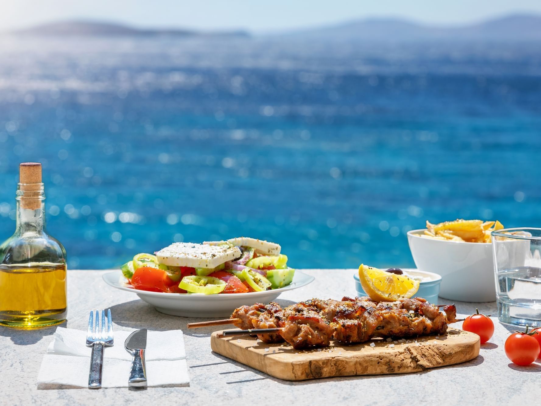 Dishes served with a sea view at Daydream Island Resort