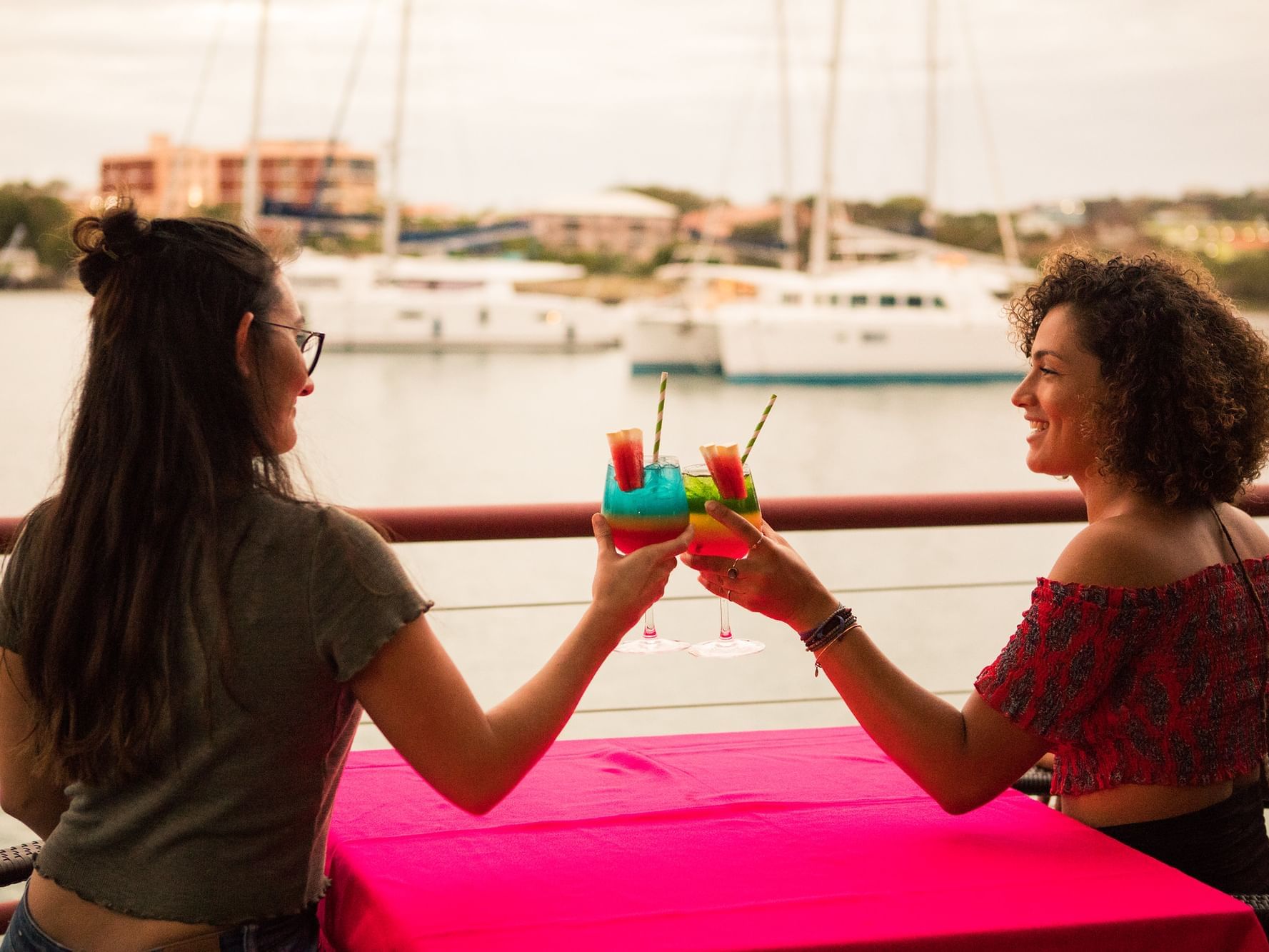 Ladies in Dodgy Dock Restaurant & Bar at True Blue Bay Resort