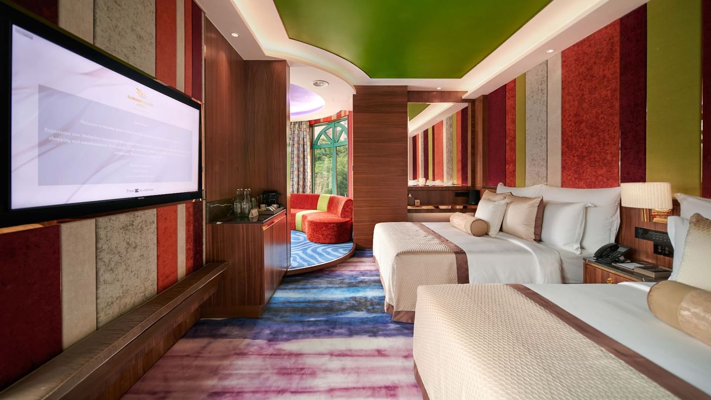 King-size bed in Deluxe King Room at Sunway Putra Hotel