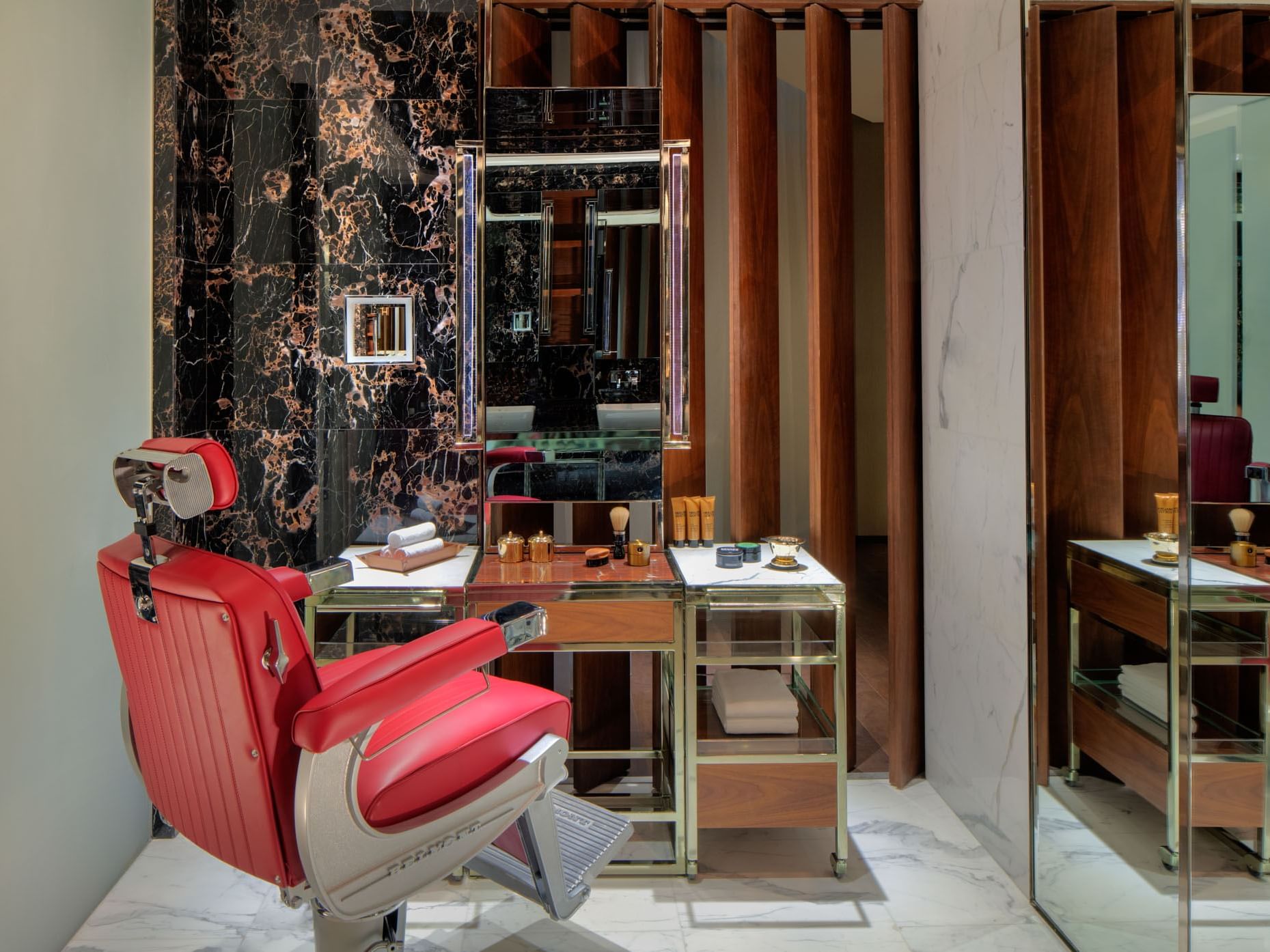 Makeup vanity in Don Corleone Suite at Paramount Hotel Dubai