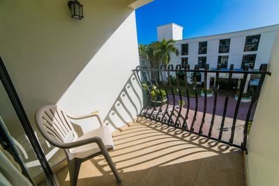 balcony with chair