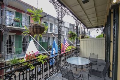 Historic King Balcony with a street view, Andrew Jackson Hotel