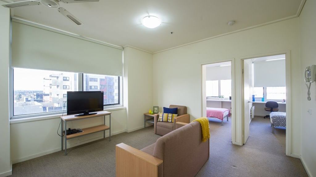 UniLodge @ 550 Lygon_2 Bedroom Living Area