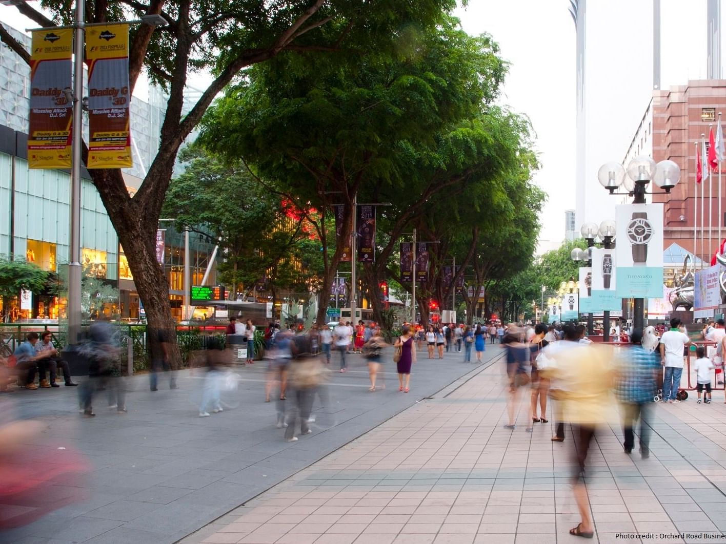 People on the streets in Singapore near One Farrer Hotel