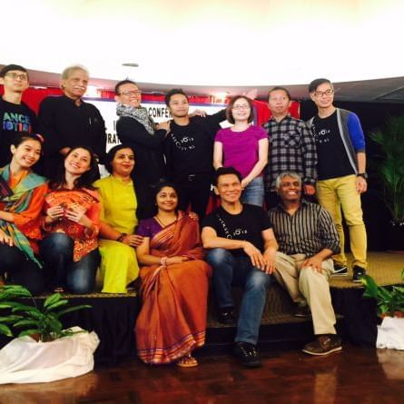Group of guests posing to camera at The Federal Kuala Lumpur