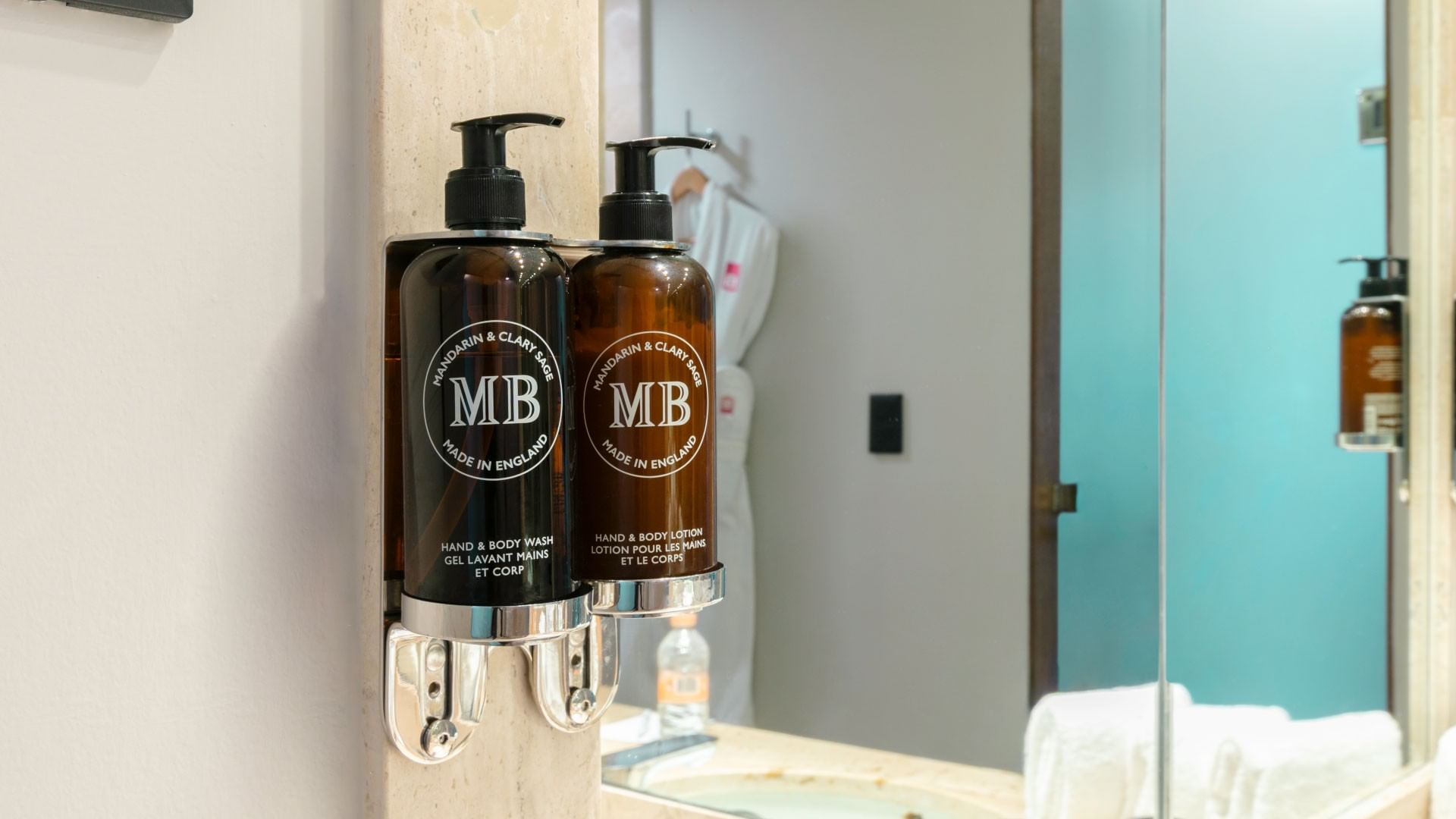 MB bath products at Camino Real Aeropuerto Mexico in Ciudad de Mexico.