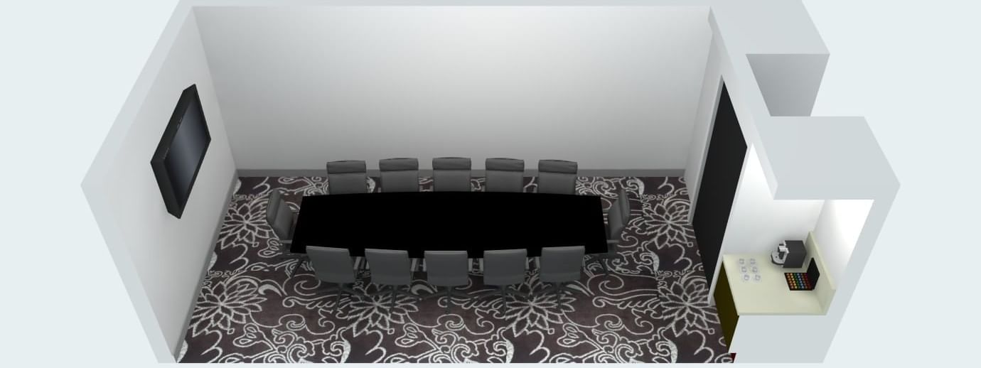 Table setup in Degraves Boardroom at Novotel Melbourne