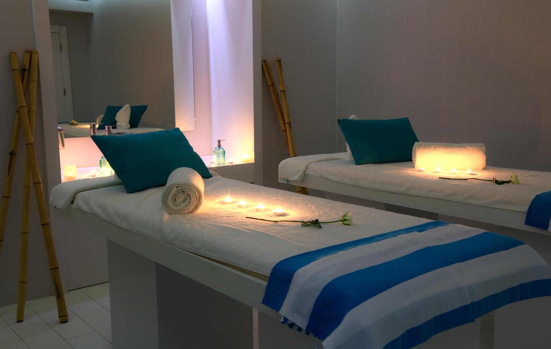 Massage tables in the Spa at Design Plus Seya Beach Hotel