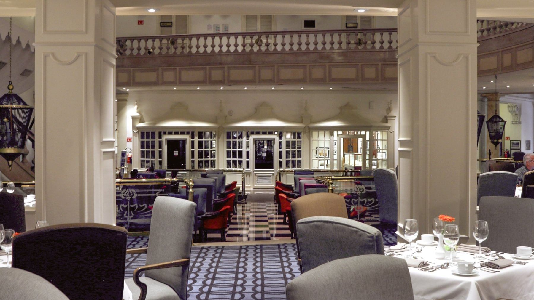 Interior of a dining area in a Restaurant at Gamma Hotels