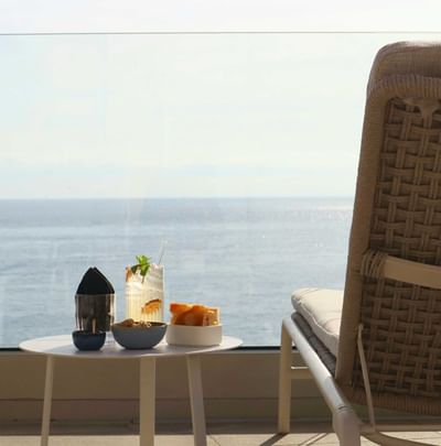 Served snacks in the terrace at Sublimis Boutique Hotel Camogli