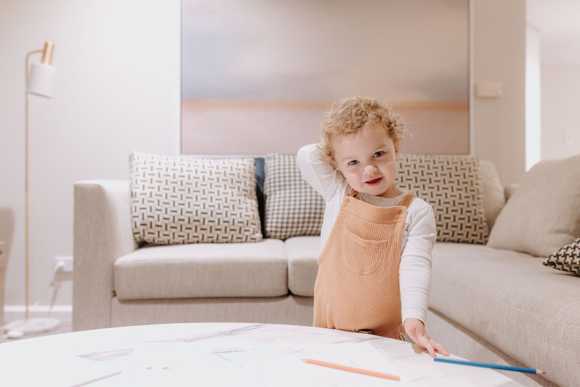 Toddler Boy Near Couch | Sebel Quay West Suites Sydney 