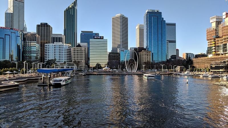 Elizabeth quay near Novotel Perth Langley hotel