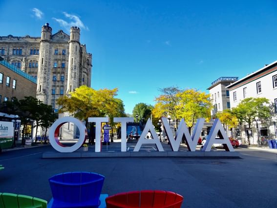 View of an Ottawa sign board near ReStays Ottawa