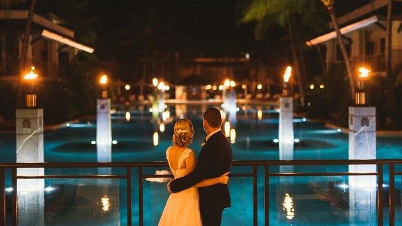 A couple enjoying the view at Pullman Port Douglas sea temple resort and spa