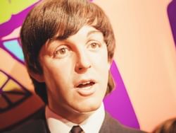 Wax of Paul McCartney at Madame Tussauds London near St. Giles
