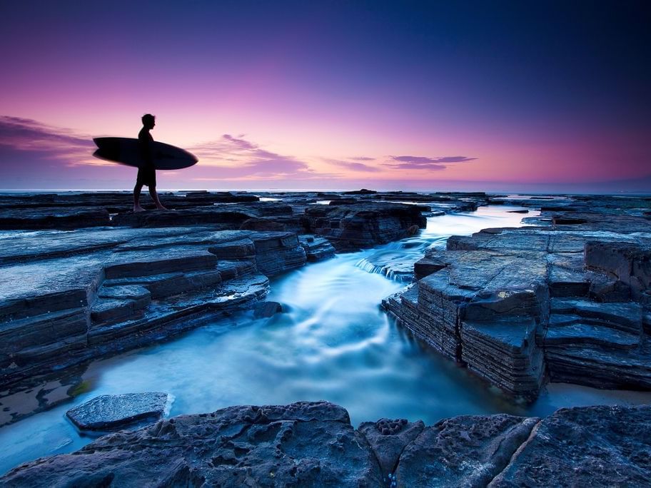 surfer before dawn