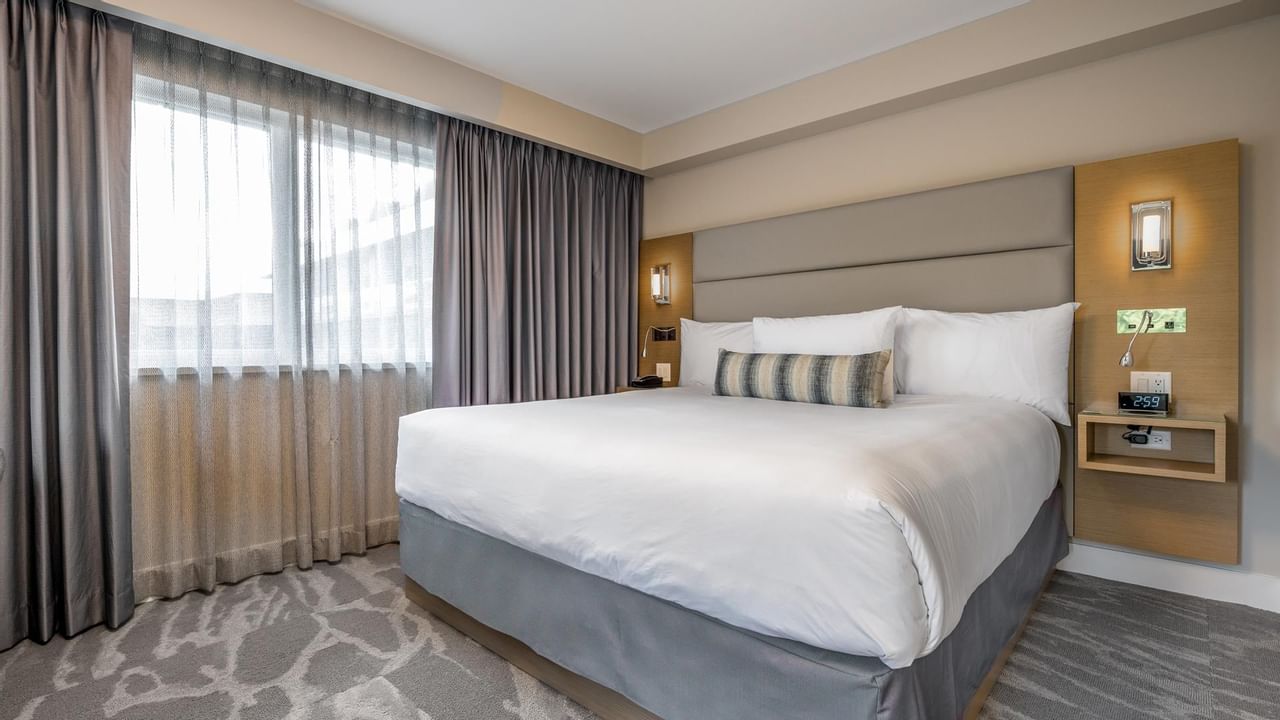 King bed in our Coast King Suite room