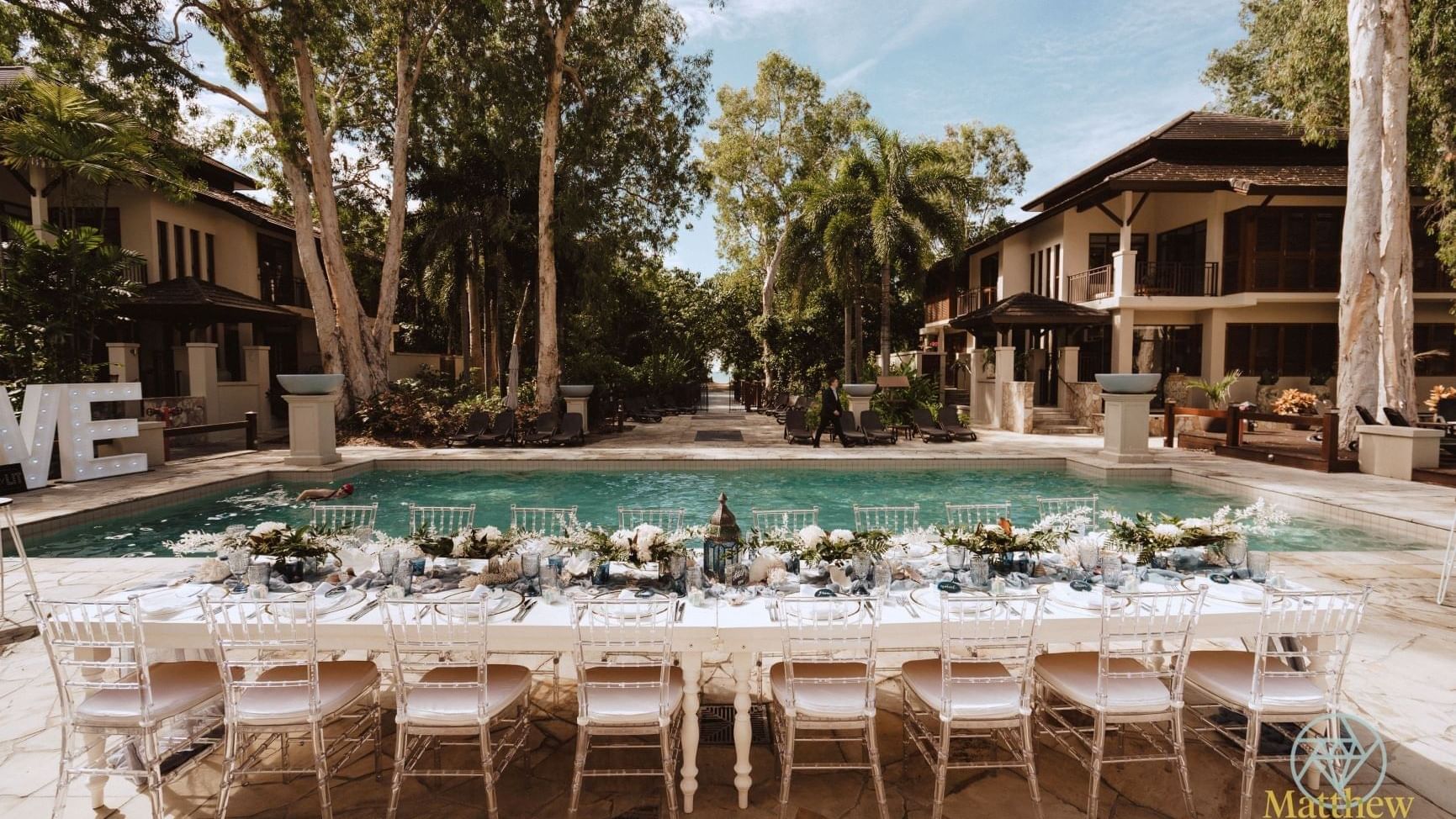 Weddings with pool view at Pullman Palm Cove Sea Temple Resort & Spa