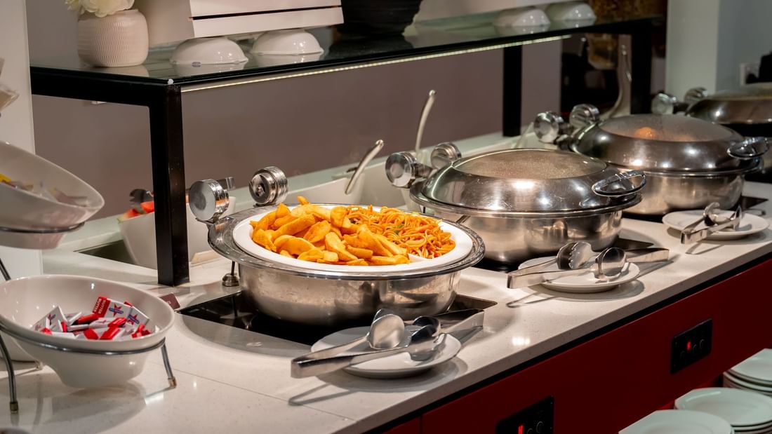Ibis breakfast buffet with breakfast food
