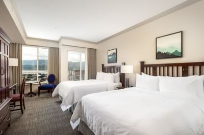 2 Queen beds in Deluxe Guest Room at Manteo Resort Waterfront