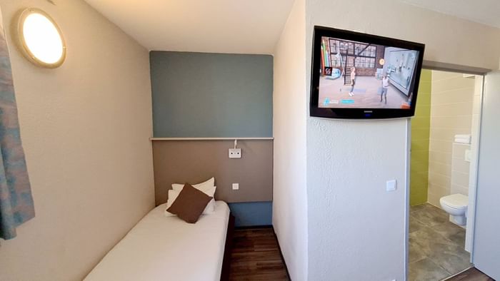 Interior of the Single Bedroom at Hotel Marseille Airport
