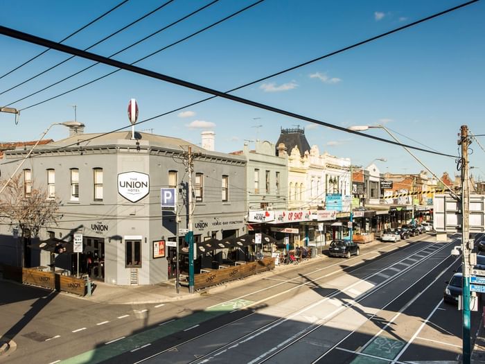Buildings in Chapel Street Precinct near Como Hotel Melbourne