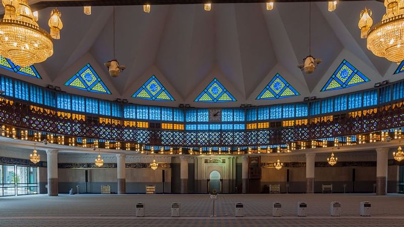 Interior of National Mosque near Sunway Lagoon Hotel