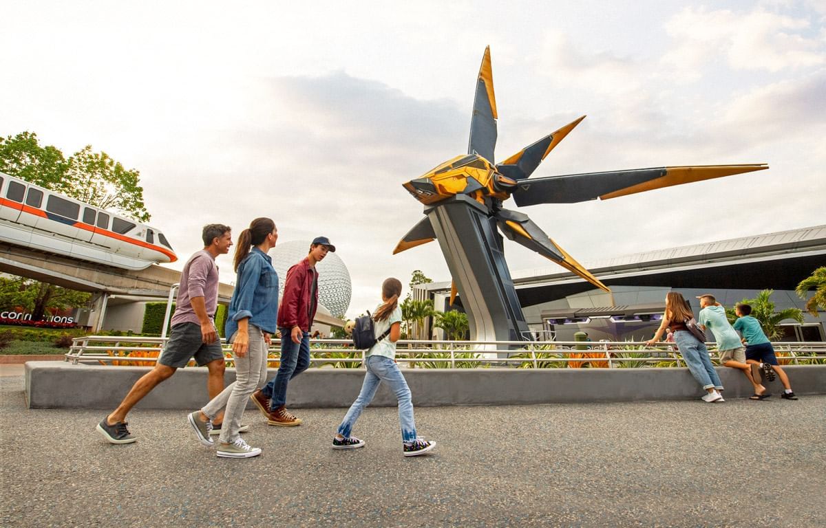 People visiting Walt Disney World’s EPCOT near Lake Buena Vista Resort Village & Spa