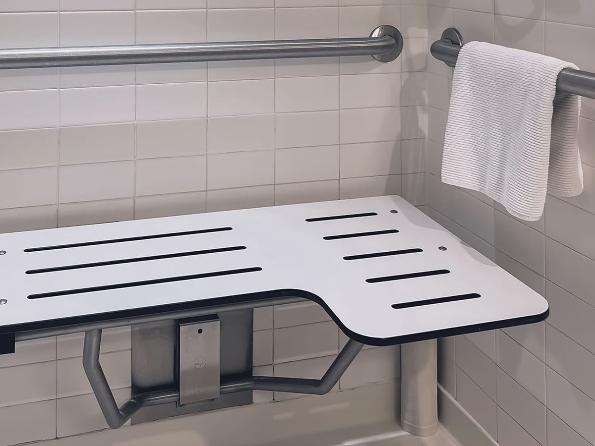 Accessible shower in bathroom