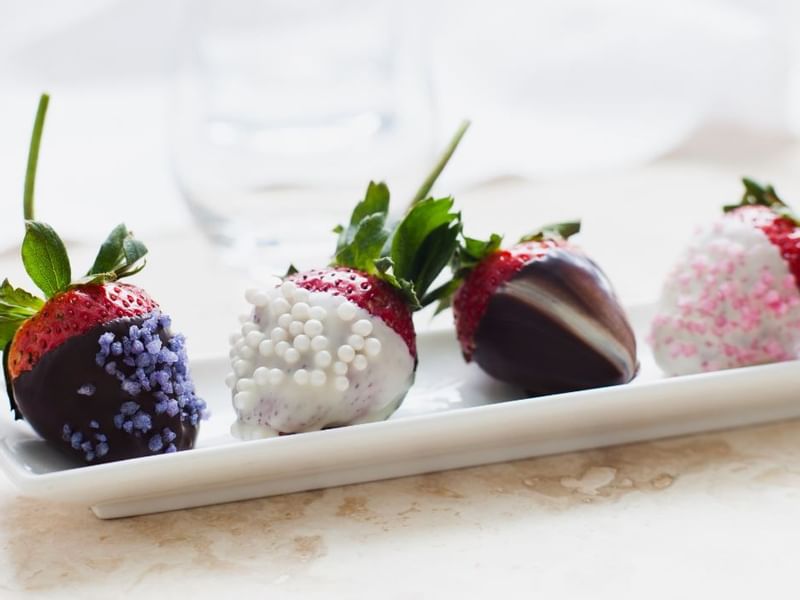 Delicious chocolate covered strawberries