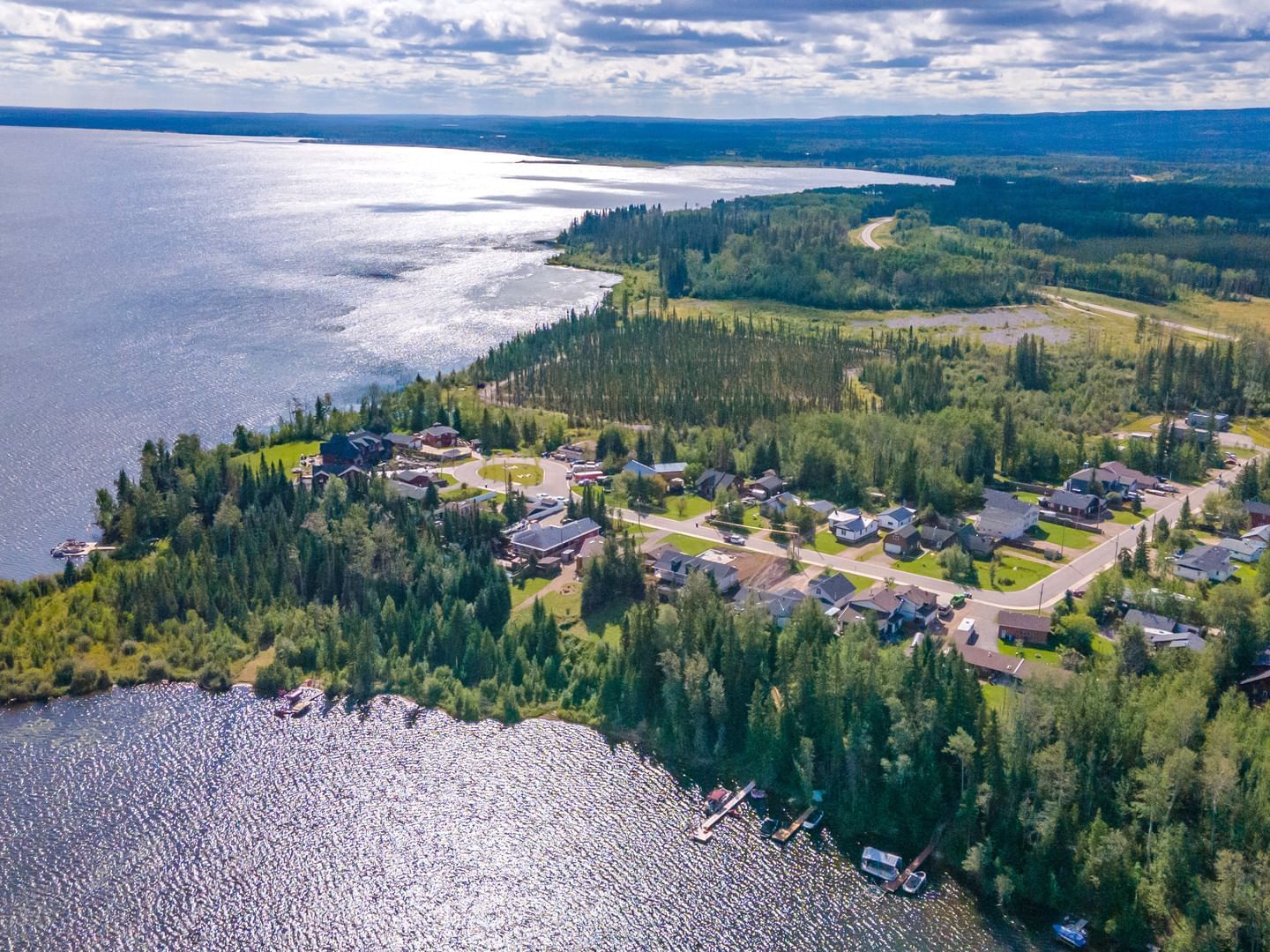 Aerial view of Merit Hotel & Suites with lush greenery, one of the hotels in Fort McMurray