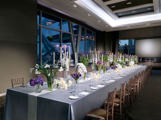 Western Long Table in Sora room at The Okura Prestige Bangkok