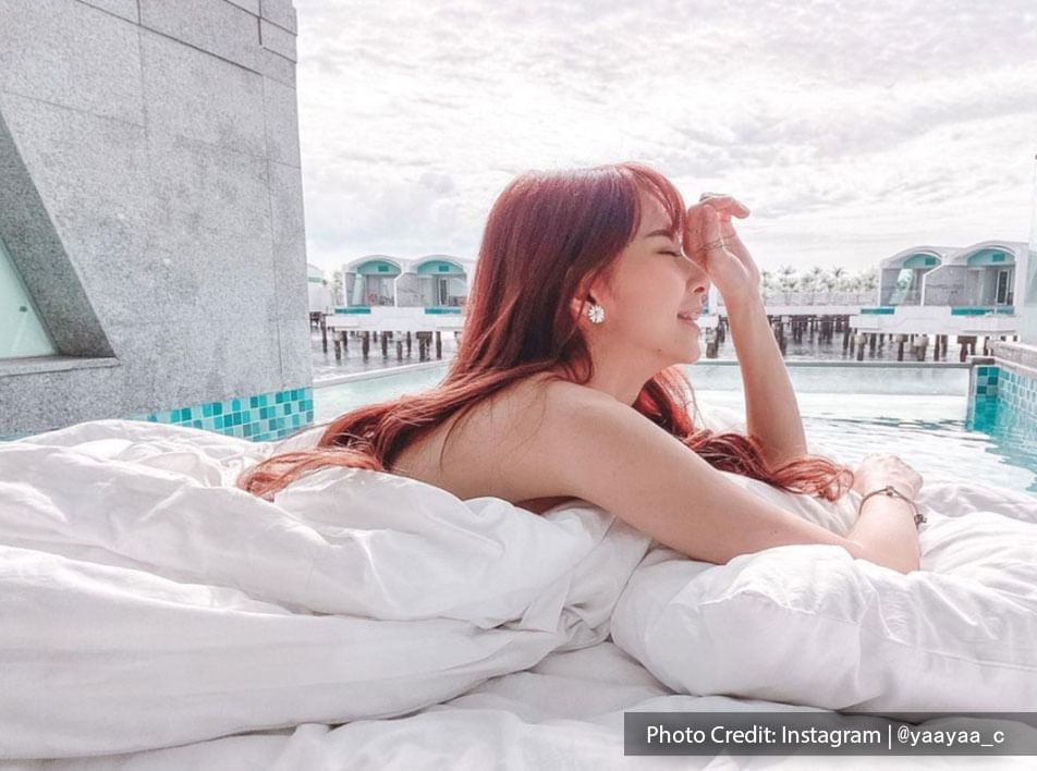 Sunbath by Malaysia’s luxurious hotel Lexis Malaysia with private pool