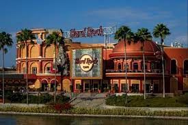 Exterior of Hard Rock & motor lobby, Rosen Inn International