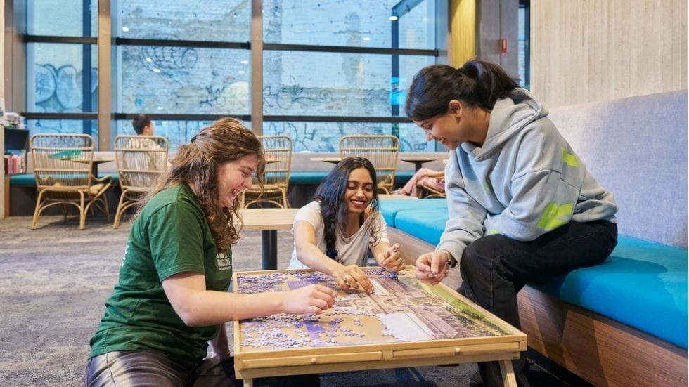 Communal Spaces with Friends at UniLodge Lincoln House