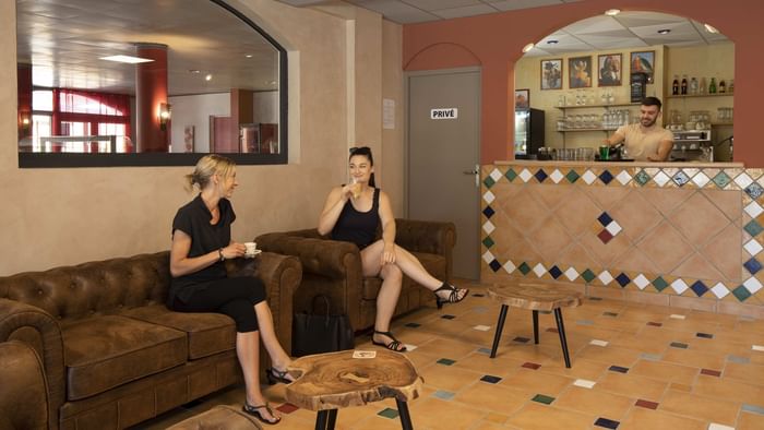 Interior of the lobby & reception area at Relax'Otel