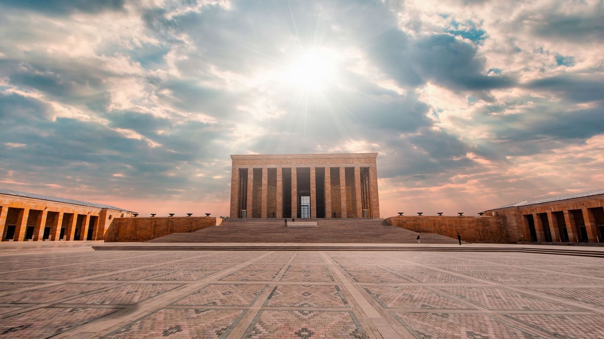Anitkabir, the mausoleum of Mustafa Kemal Atatürk near Warwick Hotels and Resorts, with a patterned stone pathway