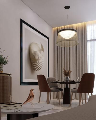 Dining table in a living room at Joudyan Red Sea Mall