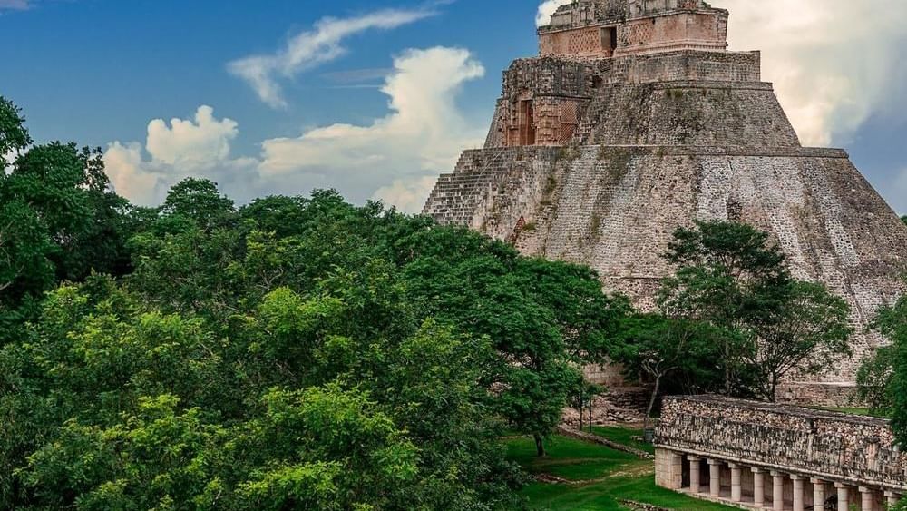 Exterior view of Uxmal Archeological Site near FA hotels