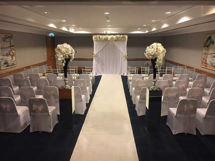 Indoor wedding isle at Duxton Hotel Perth