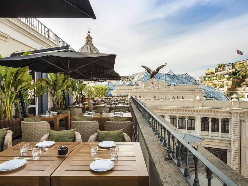 Zuma Restaurant outdoor table set-up at Fendi Private Suites